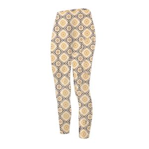 Maka-hou Women p Water ??Yoga Leggings-tile (japanese Brand)