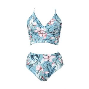Maka-hou Women Reversible Bikini-green Leaf (japanese Brand)