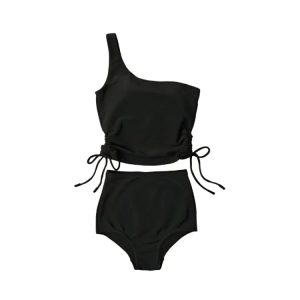 Maka-hou Women Rib Bikini-black (japanese Brand)