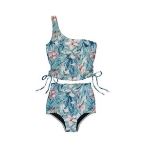 Maka-hou Women Rib Bikini-green Leaf (japanese Brand)