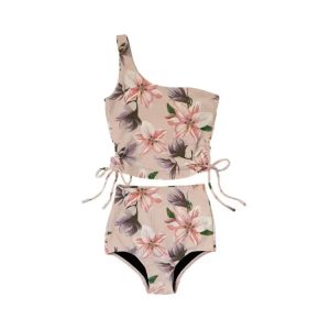 Maka-hou Women Rib Bikini-lily Bloom (japanese Brand)