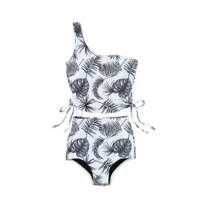 Maka-hou Women Rib Bikini-mix Leaf (japanese Brand)