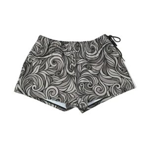 Maka-hou Women Water Shorts-black Wave (japanese Brand)