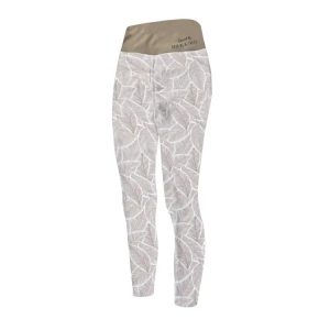 Maka-hou Women Water ＆ Yoga Leggings-beige Leaf (japanese Brand)