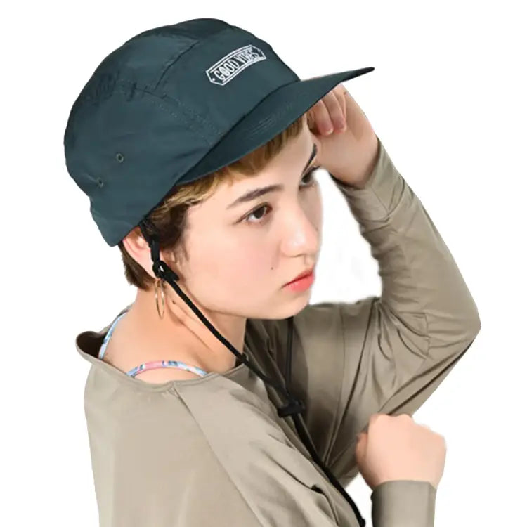 Maka-hou Womens Good Vibes Waterproof Cap-blue (japanese Brand)