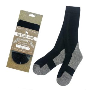 Merino Wool Long Socks-black