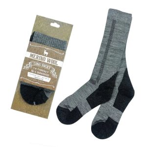 Merino Wool Long Socks-grey