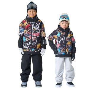 Nima Kids Graffiti Snow Suits-BLACK (Japanese Brand)