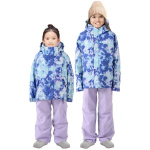 Nima Kids Snow Suits-blue Flower (japanese Brand)