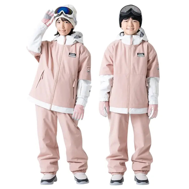 Nima Kids Snow Suits-pink (japanese Brand)