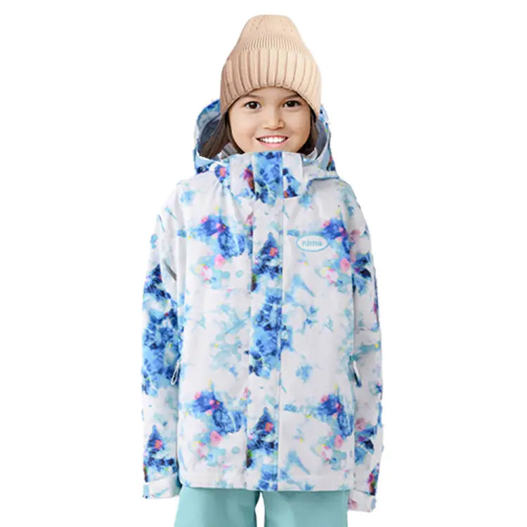 Nima Kids Snow Suits-white Flower (japanese Brand) - Image 2