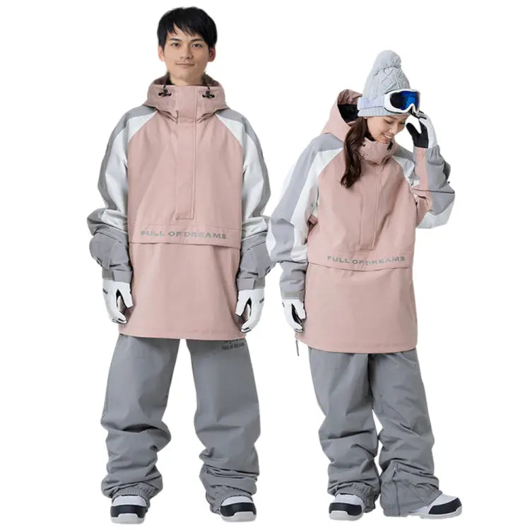 Nima Unisex Pullover Snow Jacket-PINK (Japanese Brand)