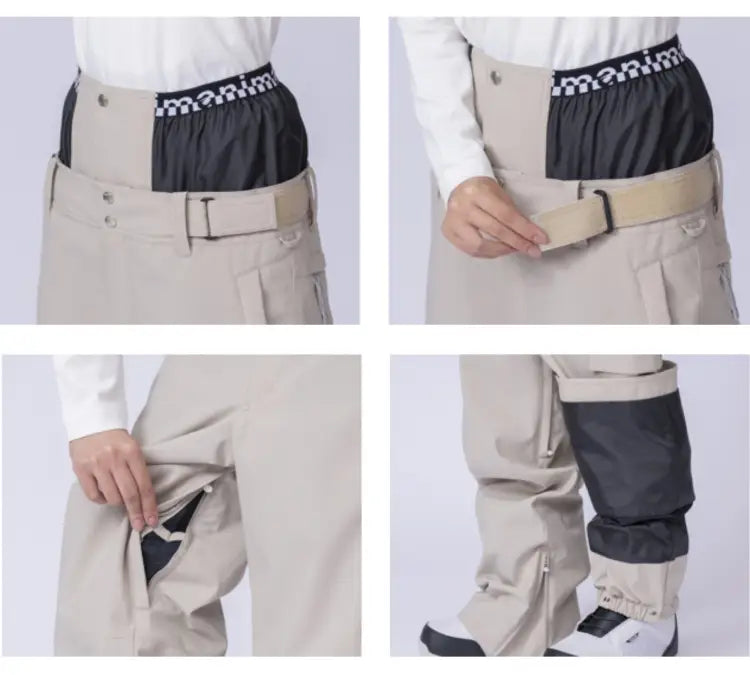 Nima Unisex Regular Snow Pants-GRAY (Japanese Brand) - Image 3