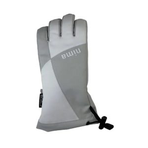 Nima Women 5-Finger Snow Gloves-WHITE
