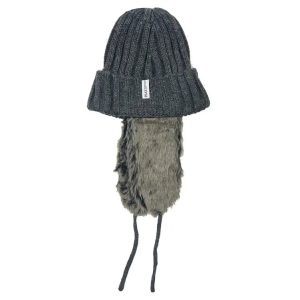 Peax Fur Earflap Beanie-gray