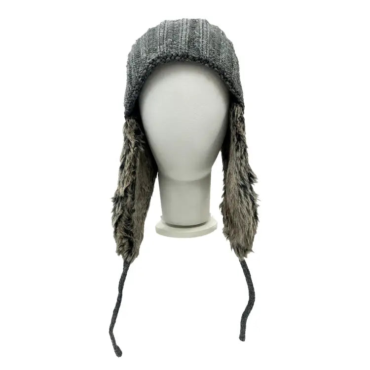 Peax Fur Earflap Beanie-gray - Image 2