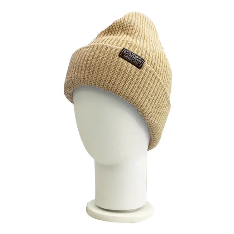 Snow Mountain Ribbed Beanies-tan - Image 2