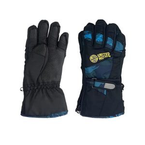 United Motion Kids 5-finger Snow Glove-blue