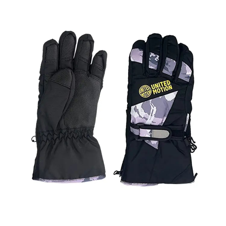 United Motion Kids 5-finger Snow Glove-purple
